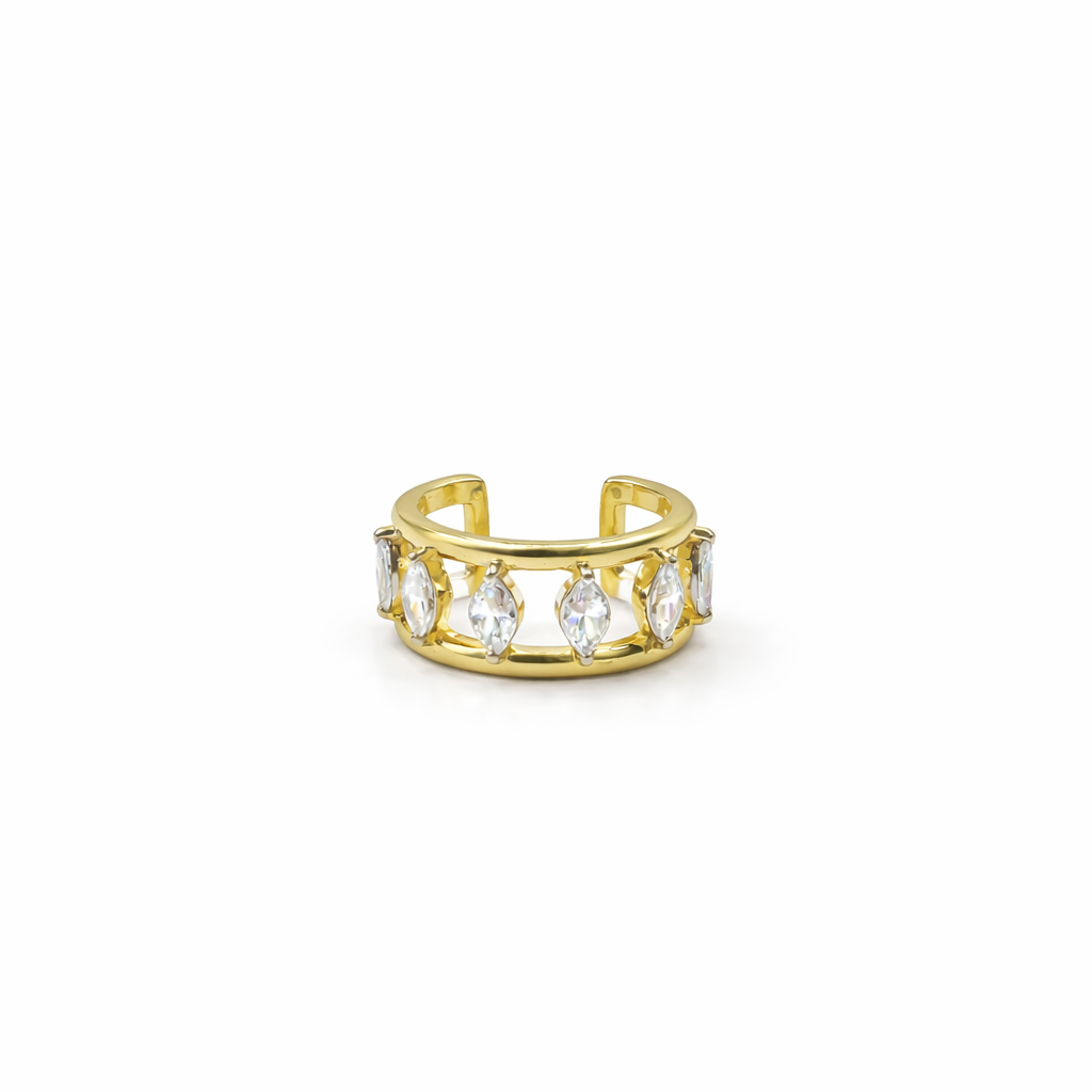Marquise diamond Minimal Ear Cuff