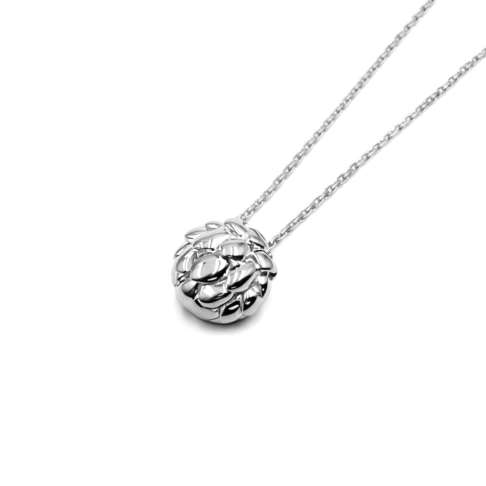Minimal Dragon Scale Pendant in 925 Sterling Silver | Everyday Silver Necklace for Women