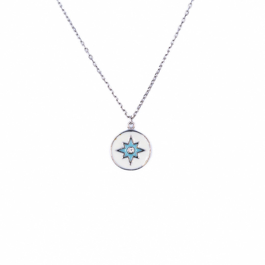North Star enamel Pendant