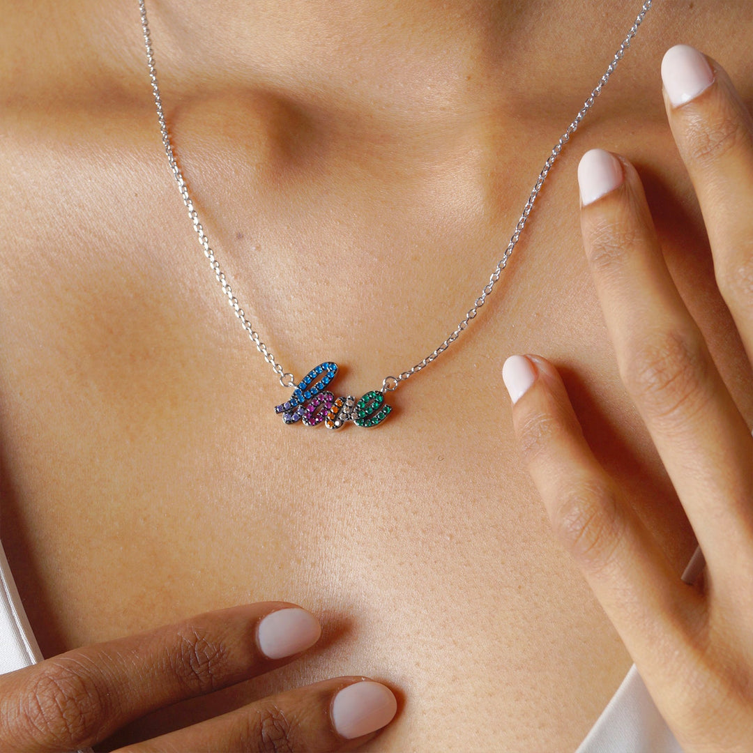 Love Multi diamond pendant