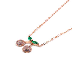 Cherry pop diamond chain in Rose gold finish