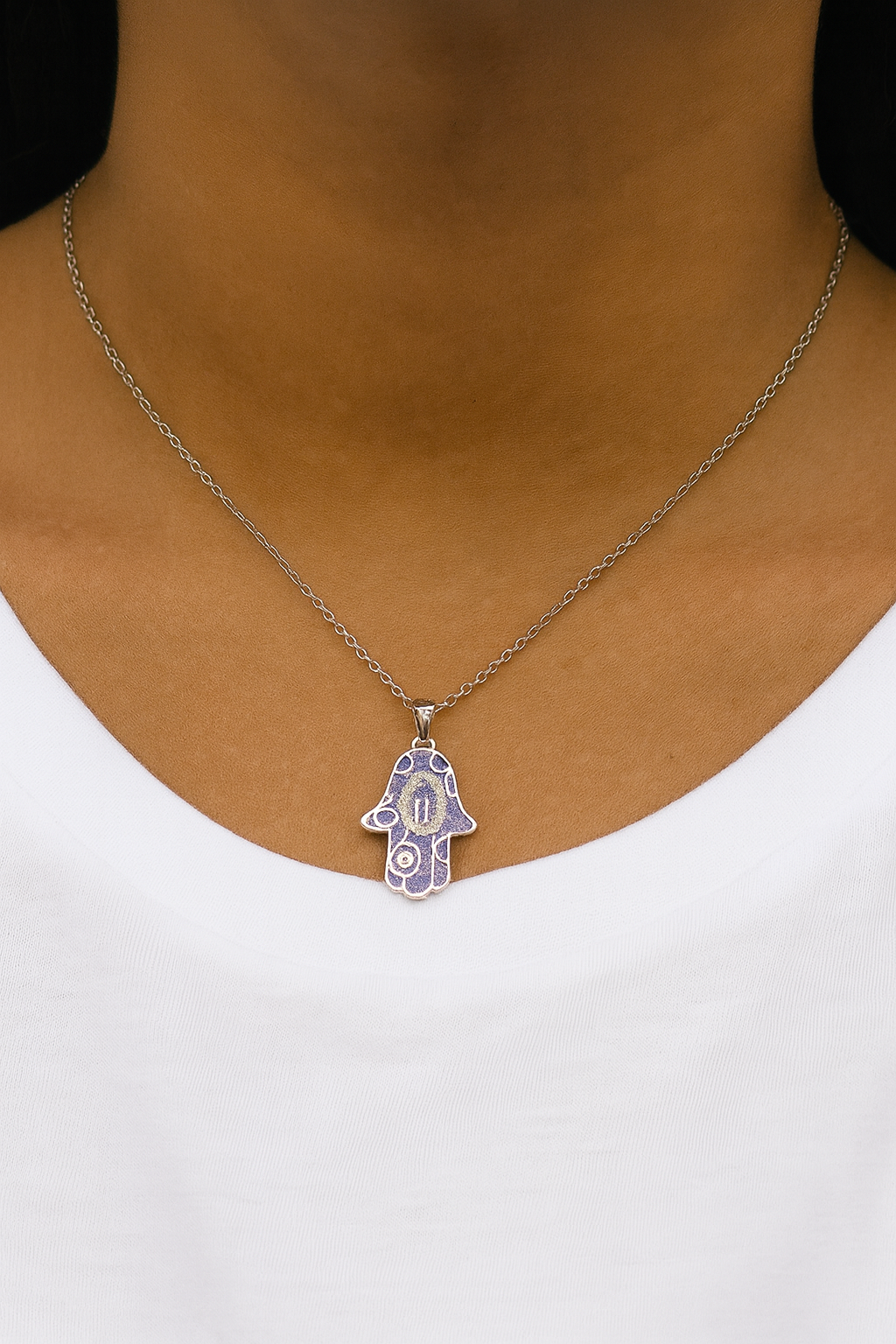 Hamsa hand Diamond Pendant