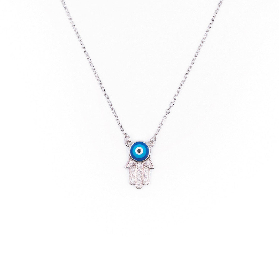 Hamsa hand evil eye Diamond Pendant