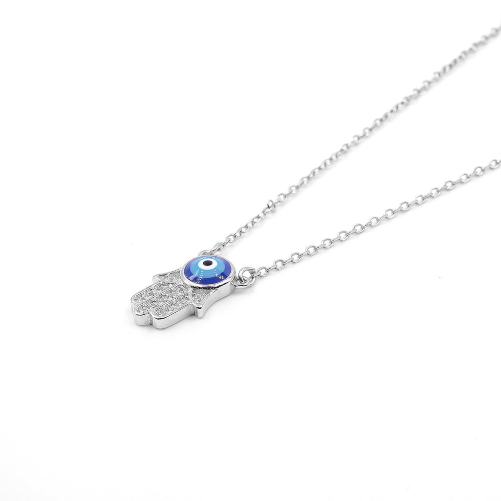 Hamsa hand evil eye Diamond Pendant