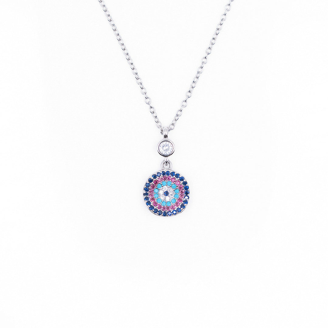 Evil eye Multi stone Chain pendant