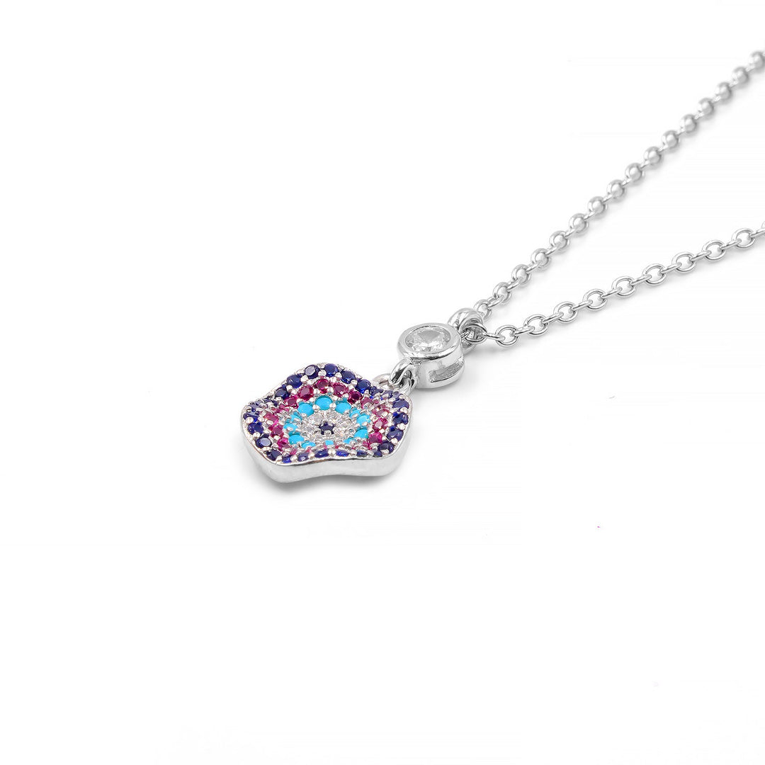 Evil eye Multi stone Chain pendant