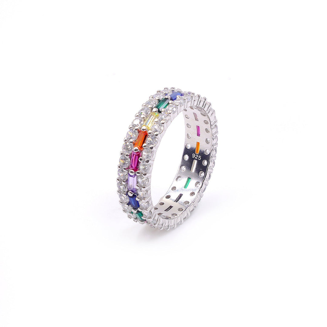 Rainbow stones diamond Rings