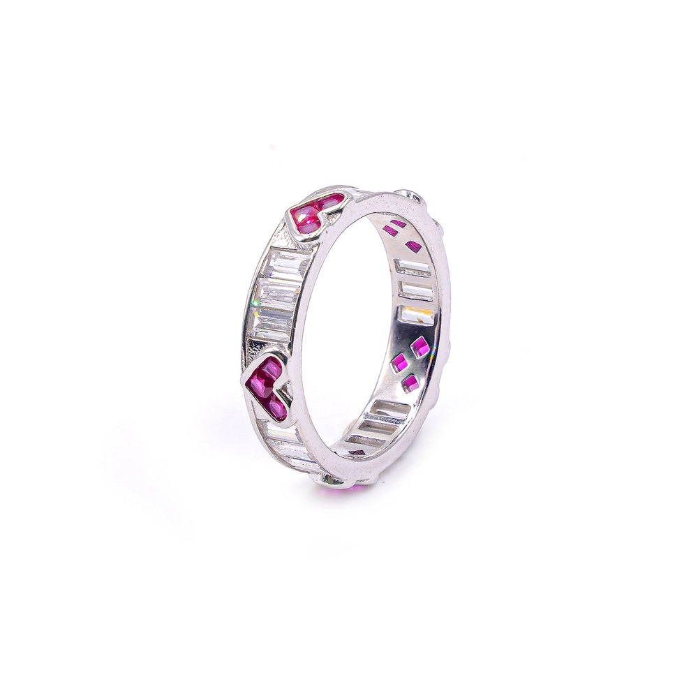 Ruby Heart Diamond band