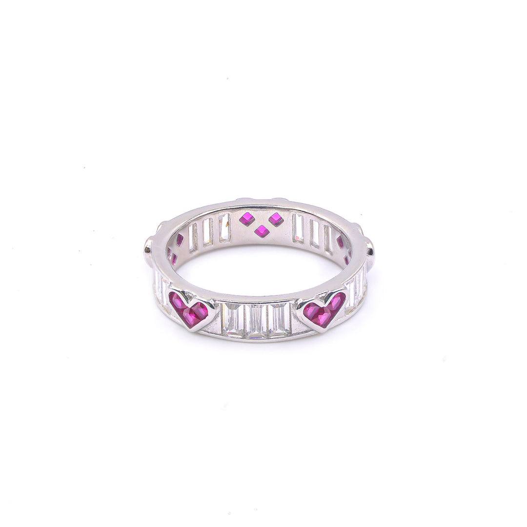 Ruby Heart Diamond band