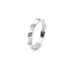 White enamel Diamond band