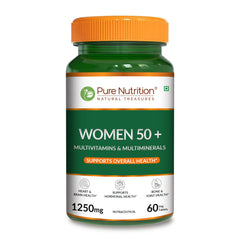 Pure Nutrition Women 50+ Multivitamins & Multiminerals – 1250mg | 60 Veg Tablets