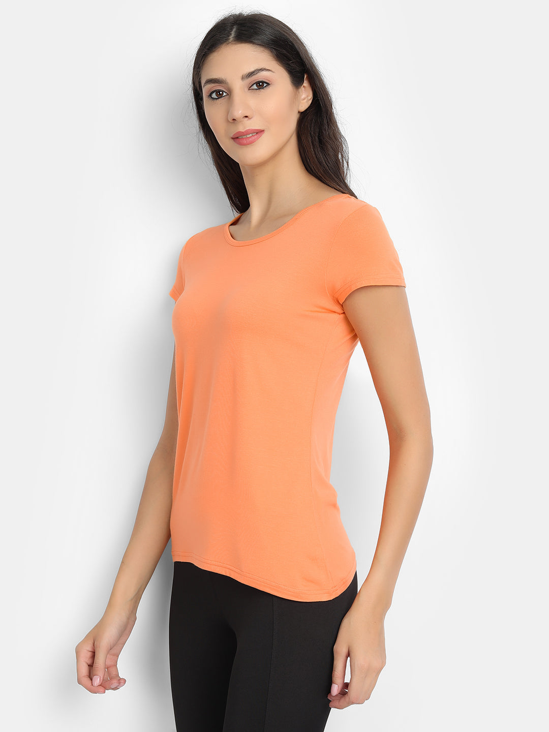 Women’s Bamboo Fabric Slim Fit H/S T-Shirt | Soft & Breathable | Pink