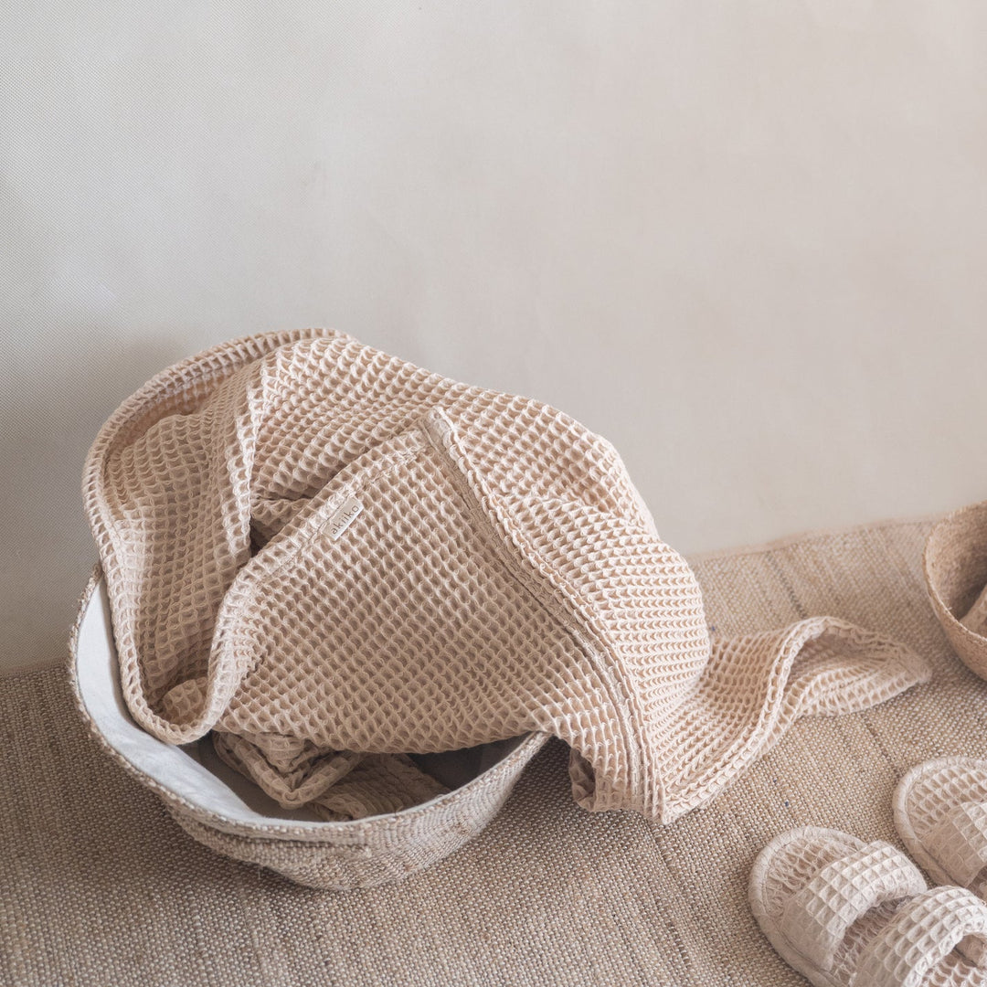 Akiiko Waffle Bath Towel - Latte