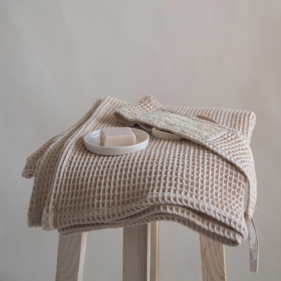 Akiiko Waffle Bath Towel - Latte