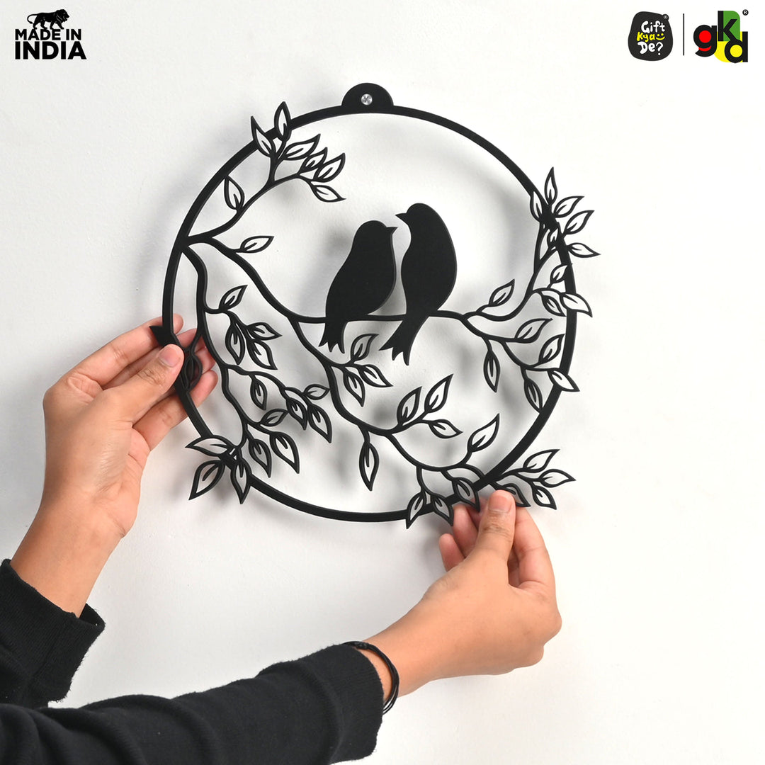 Bird & Flower Design Wall Hanging | 1 Pc & 3 Pc MDF Wall Art Set | Wooden Wall Decor for Living Room, Bedroom & Office