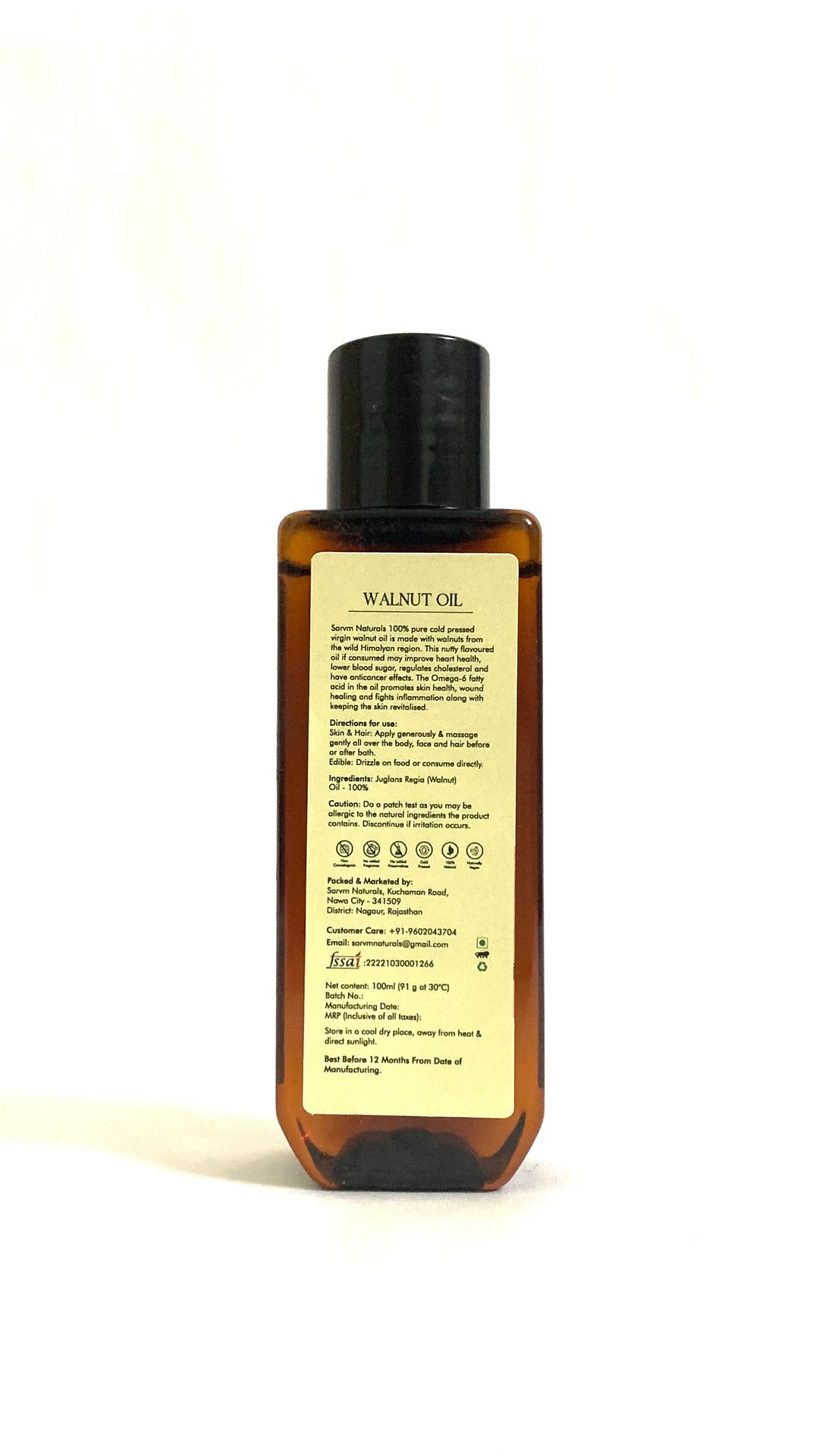 Walnut Oil - Cold Pressed 100ml