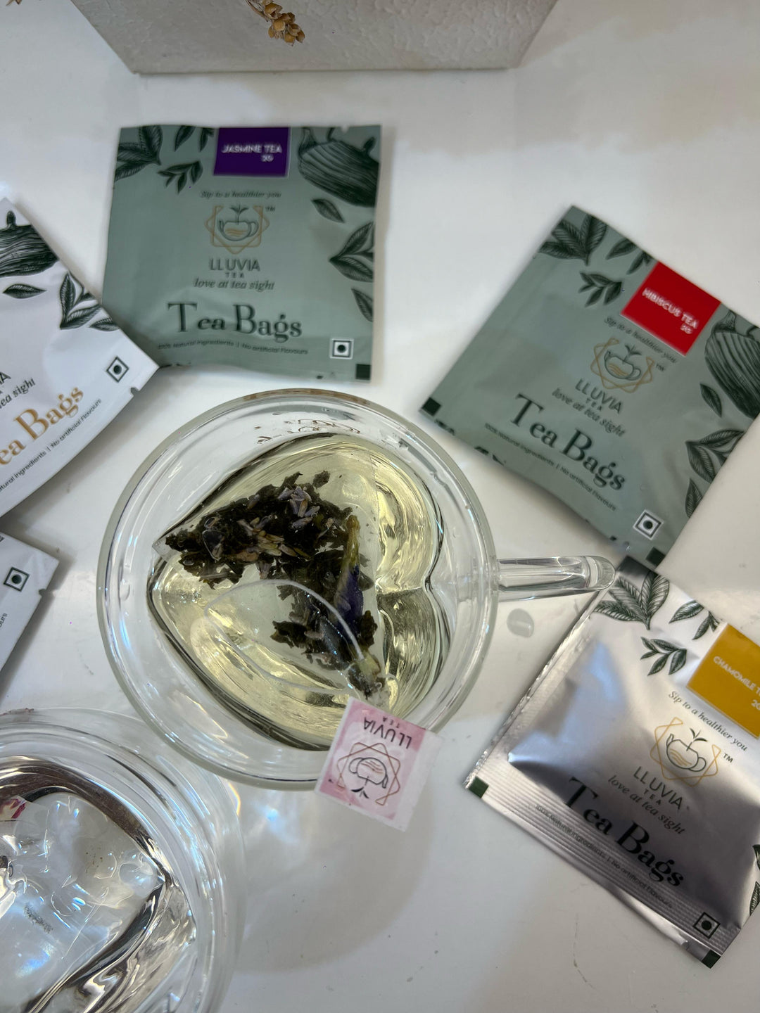 Lluvia Tea Floral Assorted Pack| Pyramid Tea bags| 6 Flavours in a box