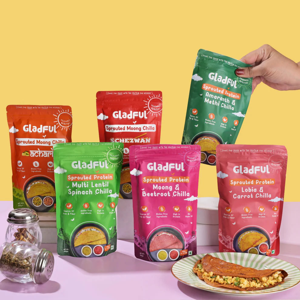 Gladful Try Them All Chilla Combo - 6 Packs | 1200gms