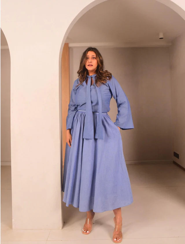 WhySoBlue Leni Top Skirt Set