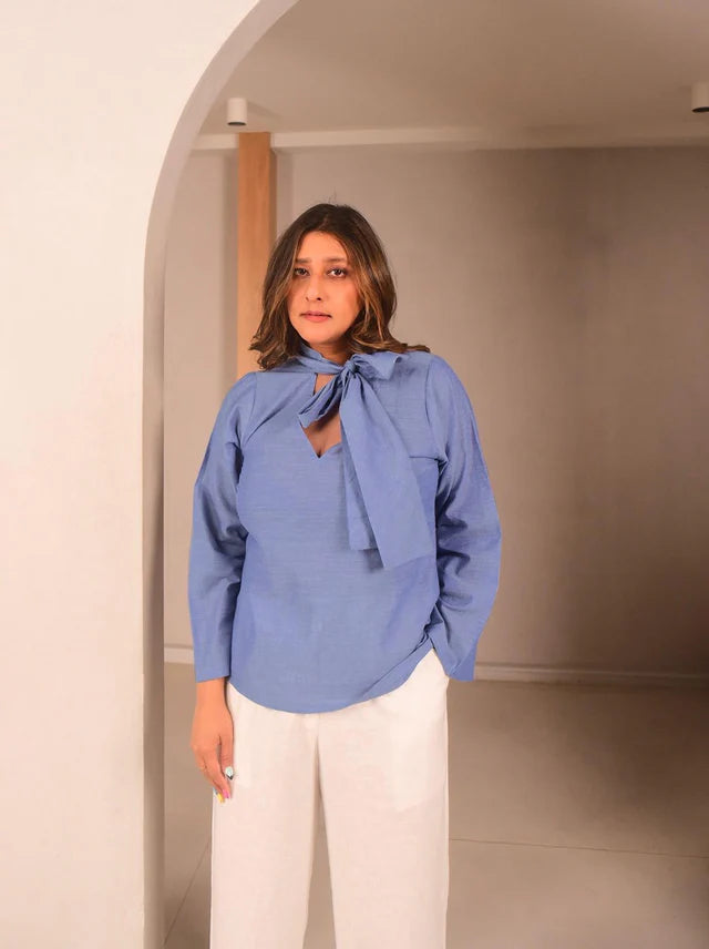 WhySoBlue Leni Tie Top