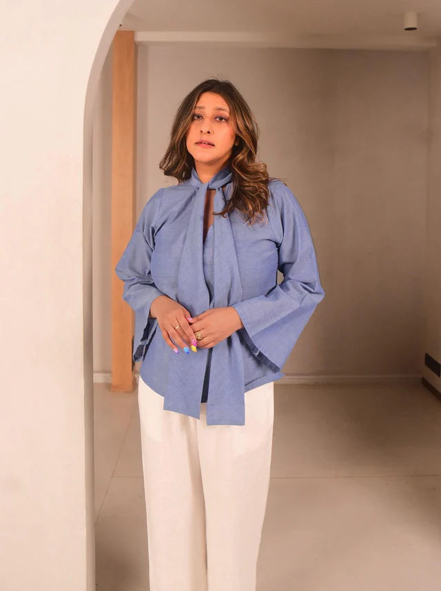 WhySoBlue Leni Tie Top