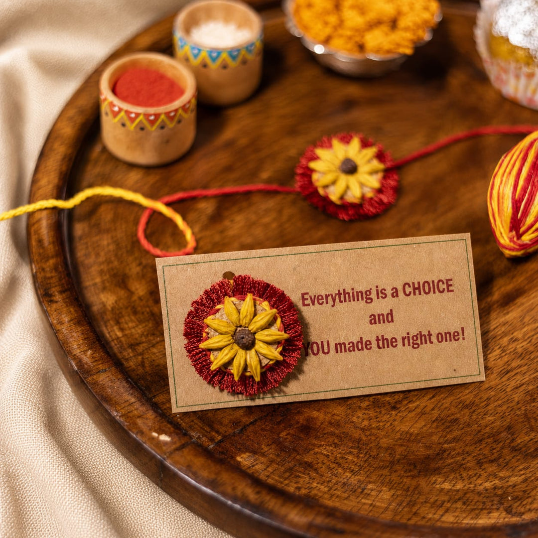Surajmukhi Plantable Rakhi | Eco-Friendly Handmade Rakhi with Seeds | Sustainable Rakshabandhan 2026 | Scrapshala