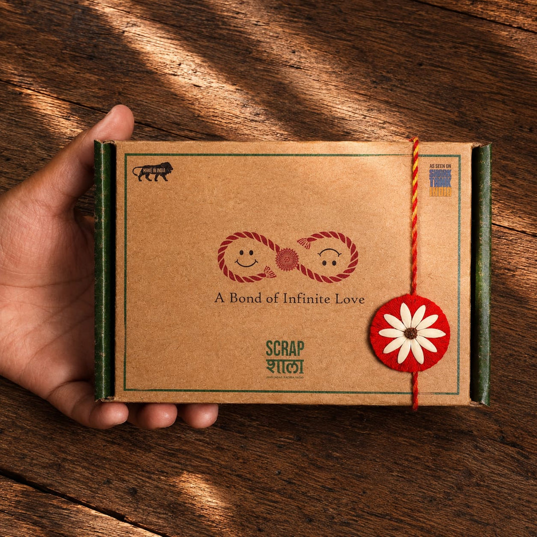 Beejbandhan Plantable Sibling Rakhi Box | Eco-Friendly | Biodegradable | Handmade in Banaras | Grows Into Plant