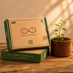 Akkad-Bakkad Sibling Box | Pair Rakhi Plantable Rakhi Gift Set | Eco-Friendly Rakshabandhan 2026 | Scrapshala