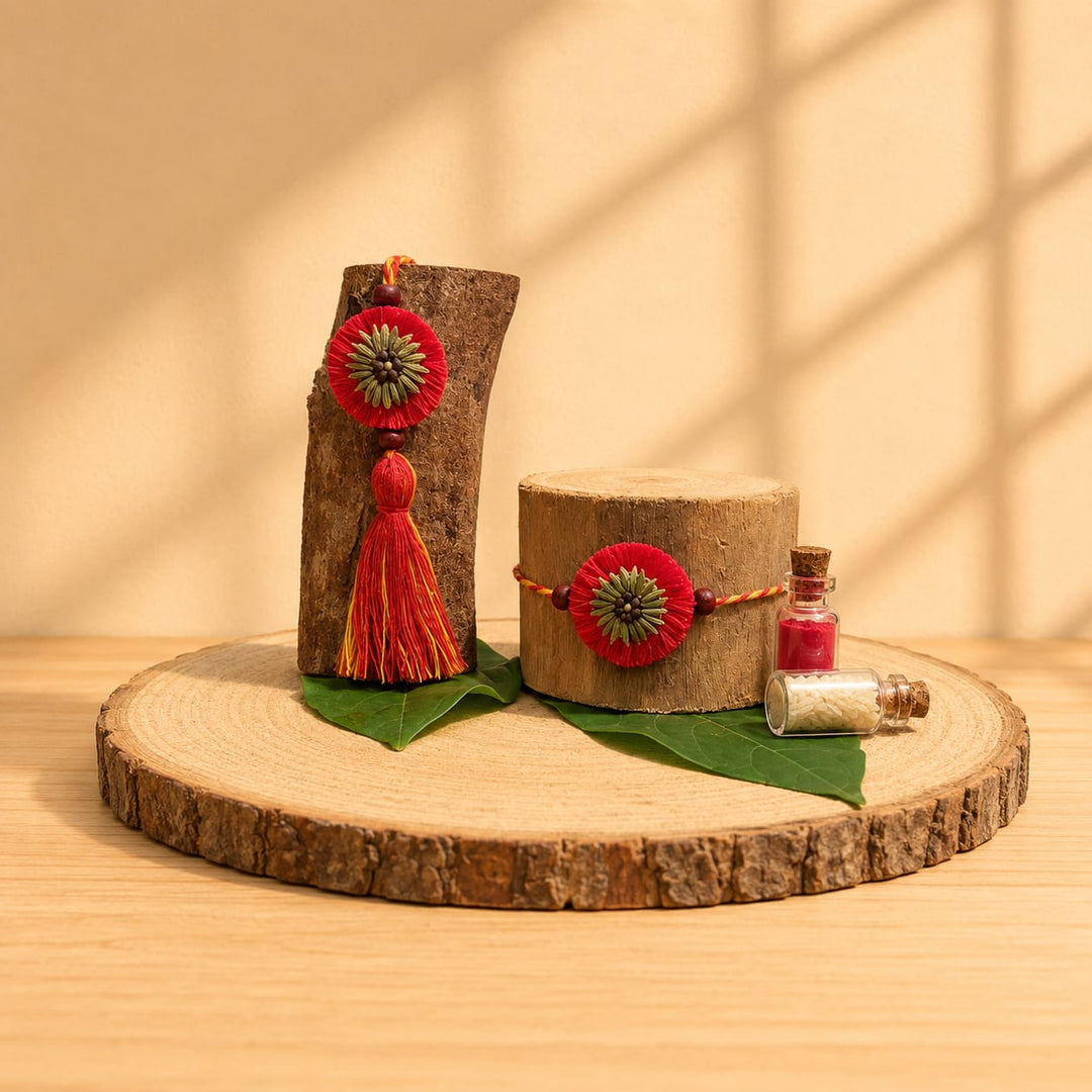 Kanika Plantable Rakhi Lumba Box | Fragrant Rakhi | Eco-Friendly Bhaiya Bhabhi Rakhi Set