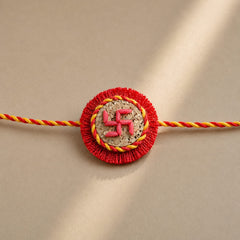 Swastik Plantable Rakhi | Eco-friendly | Soft on skin | Grows into plant | Roli-Chawal | Handmade in Banaras