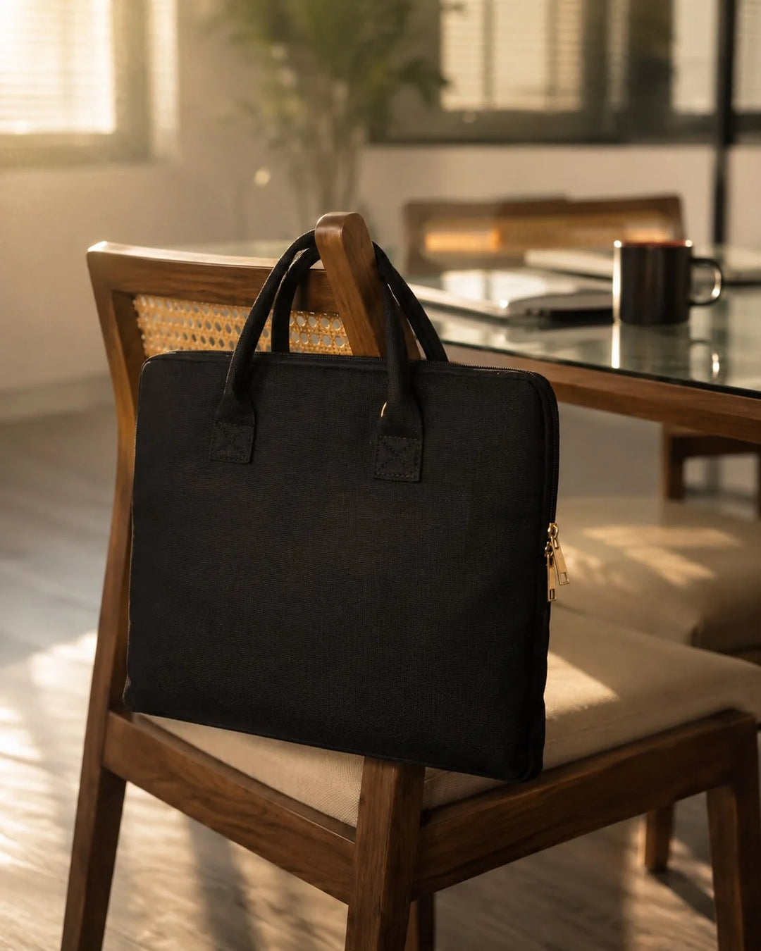 The Label GAIA Hemp Solid Slim Laptop Bag