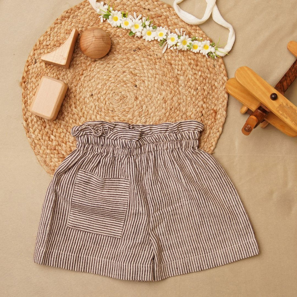 Playful Ruffle Hem Cotton Shorts for Girls