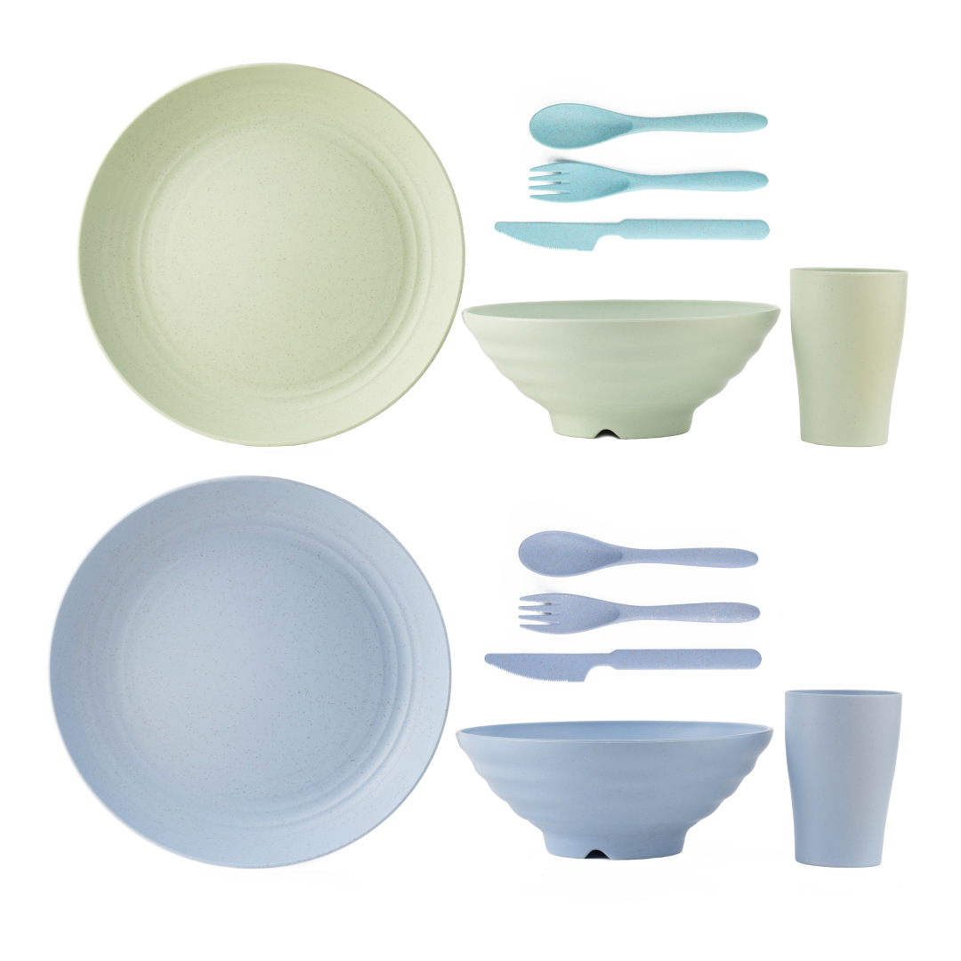 Irida Naturals Wheat Straw Gift Set - Eco Dinner Delights Combo