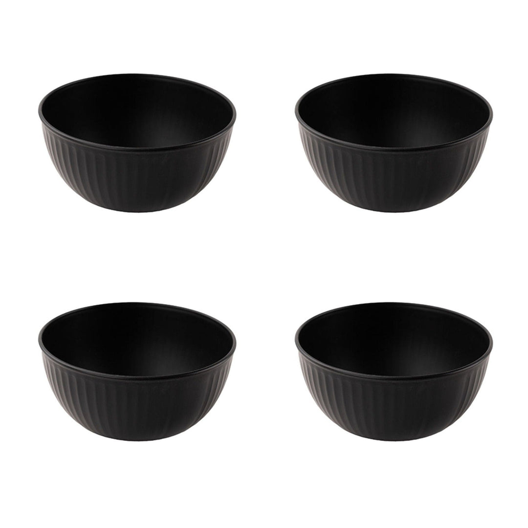 Wheat Straw and Bamboo Fiber Fluted Serving Bowls