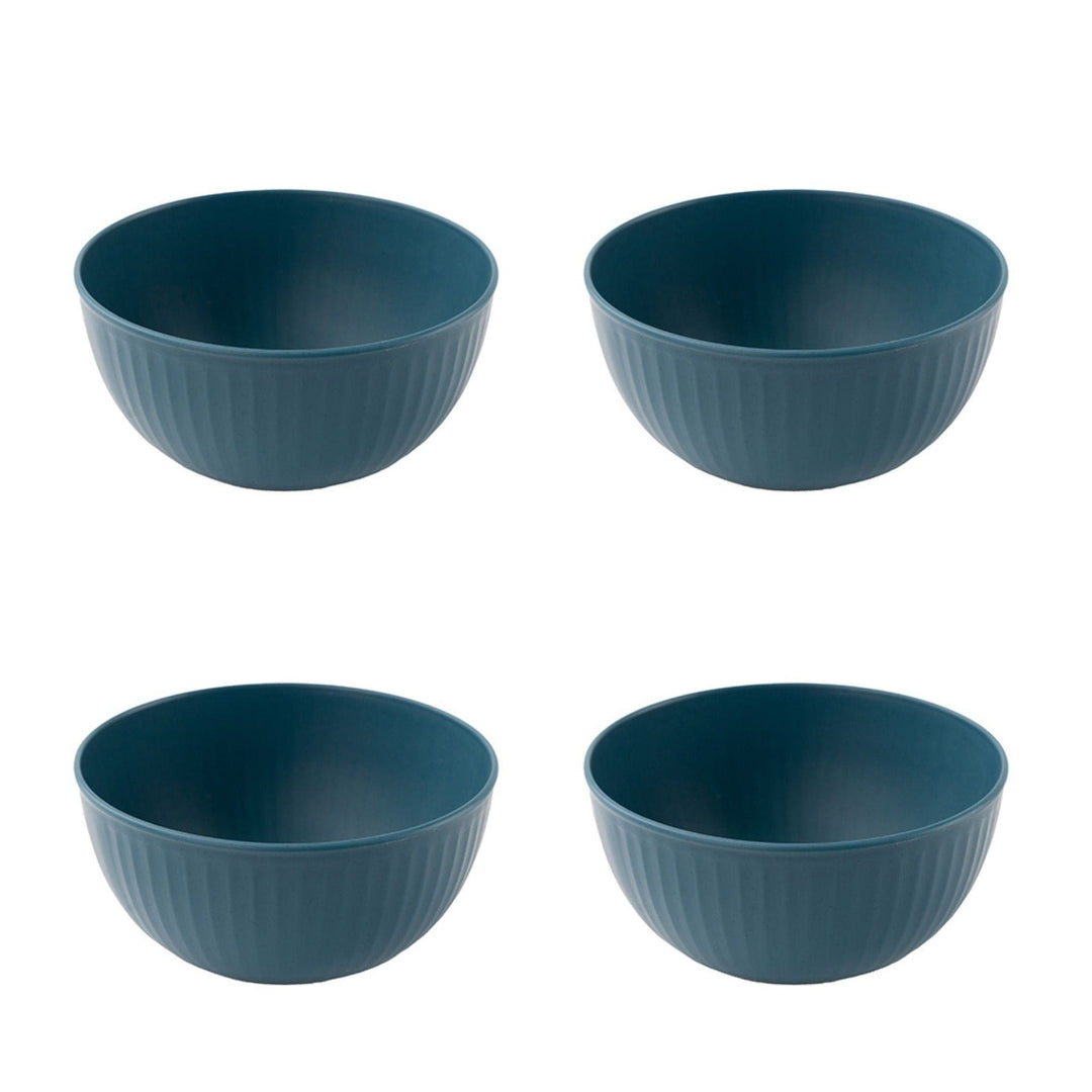 Wheat Straw and Bamboo Fiber Fluted Serving Bowls