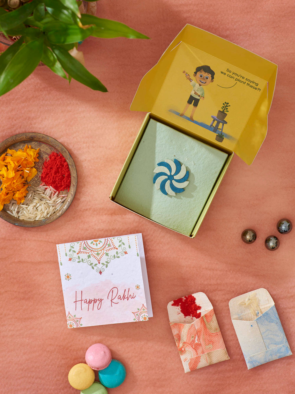 Plantables Wheely Wonka Rakhi Combo
