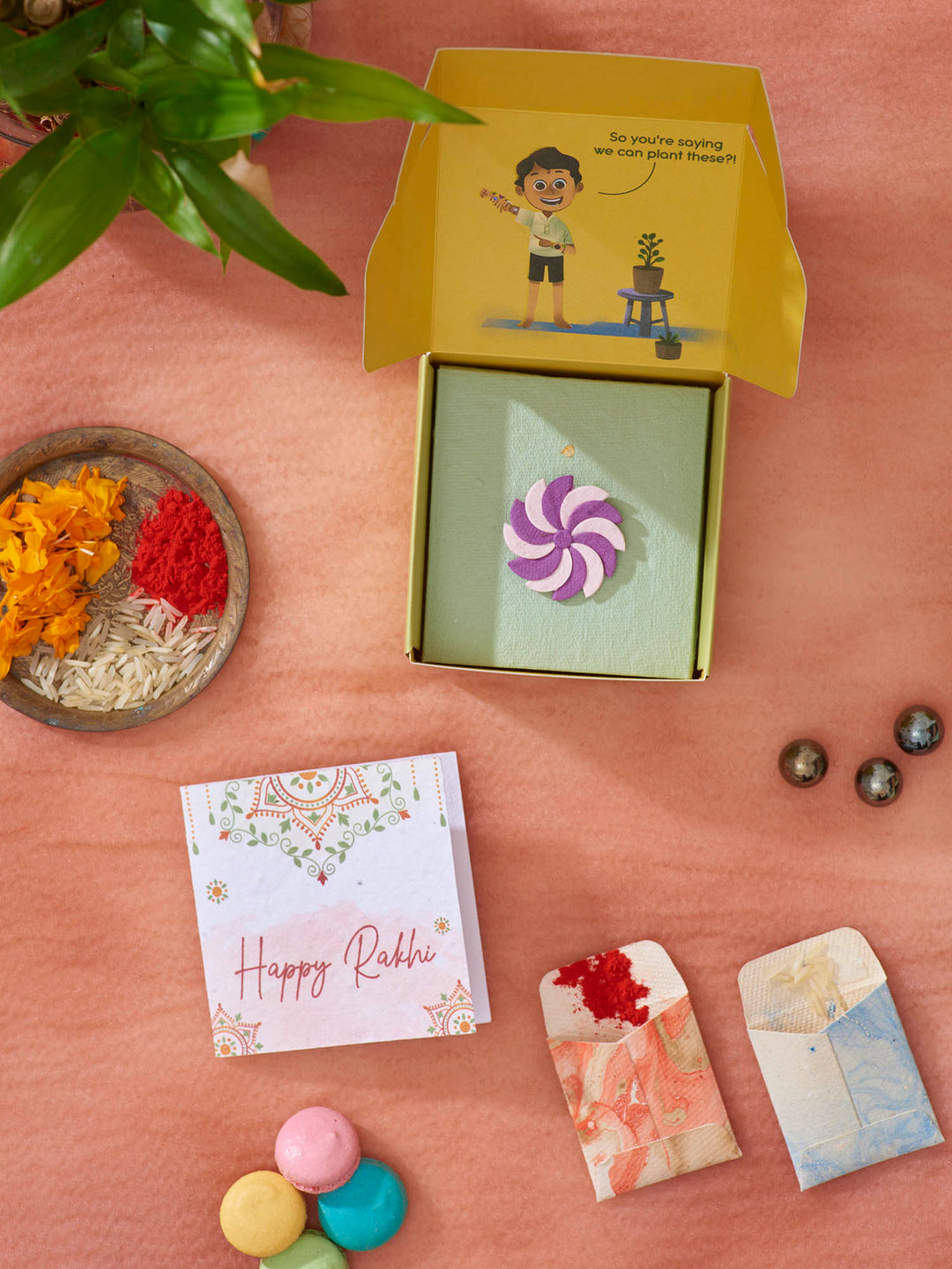 Plantables Wheely Wonka Rakhi Combo
