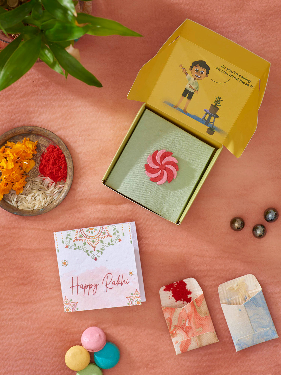 Plantables Wheely Wonka Rakhi Combo