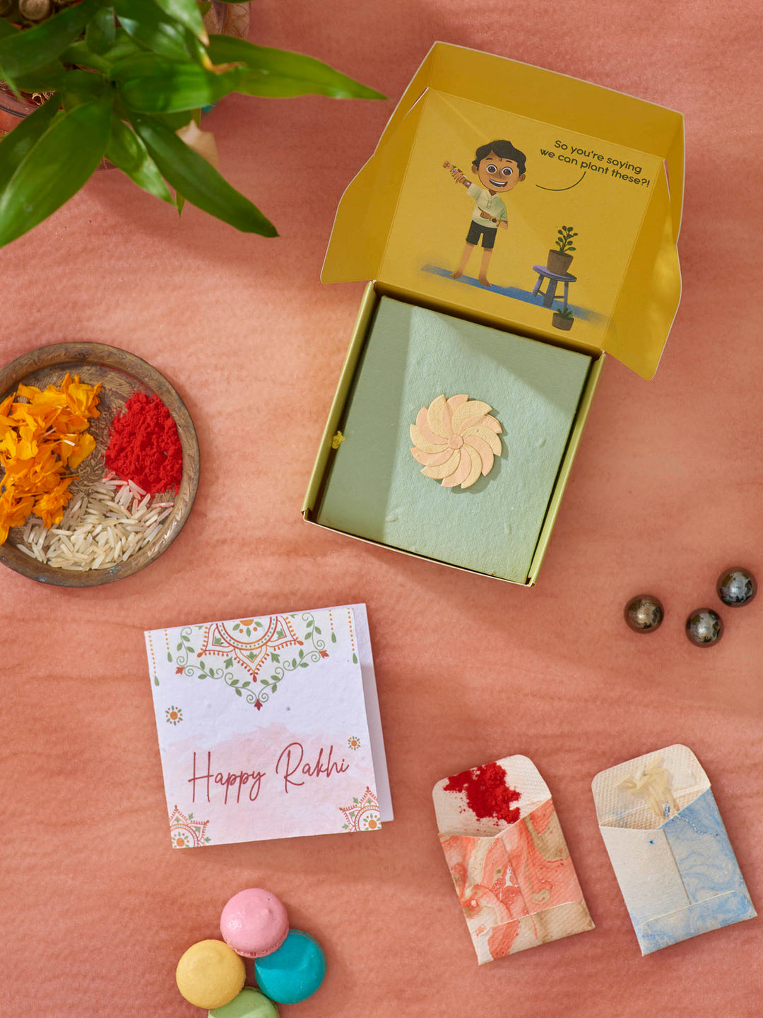 Plantables Wheely Wonka Rakhi Combo