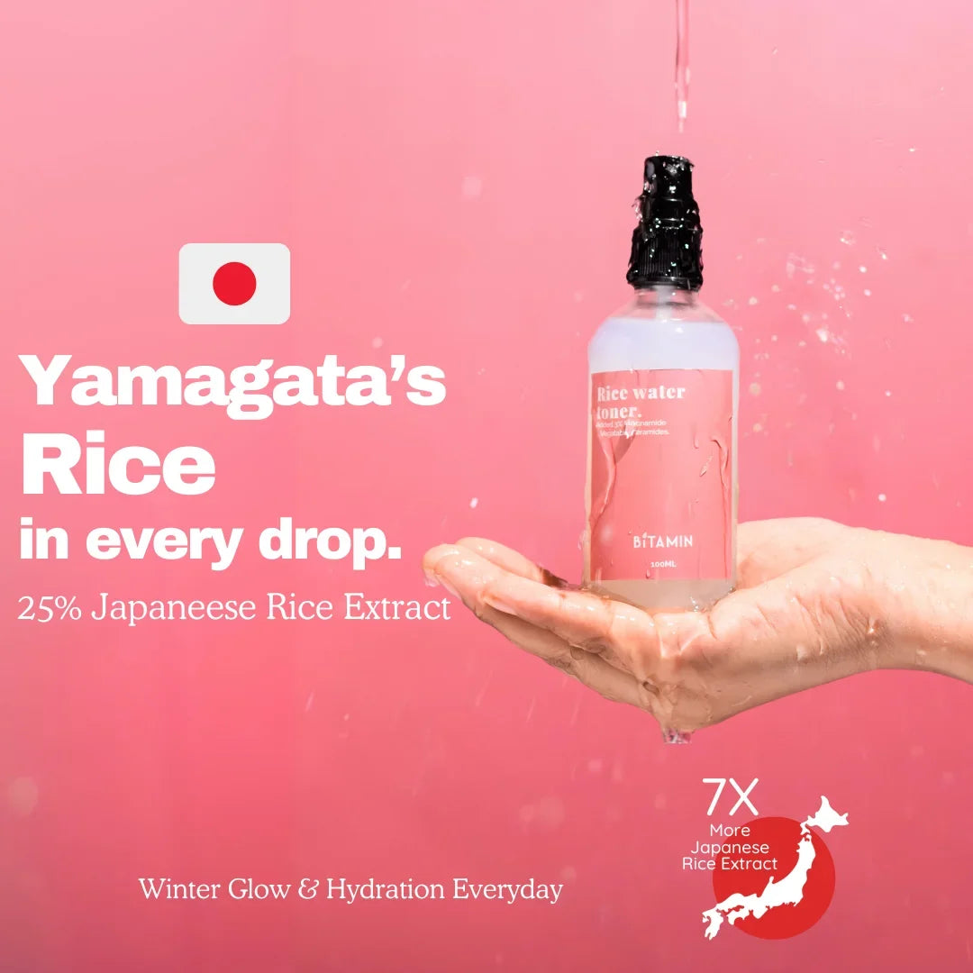 Bitamin 4% Niacinamide & Rice Water Toner, Ceramides,Liquorice Extract with 25% Rice Extract - 100ml