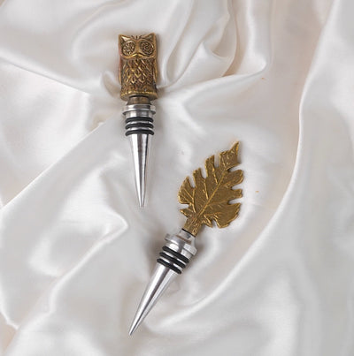 Patra wine stopper - made in solid brass