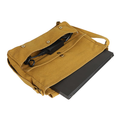 Mona B Unisex Canvas Messenger Crossbody Laptop/Tablet/MacBook Bag: City Slicker