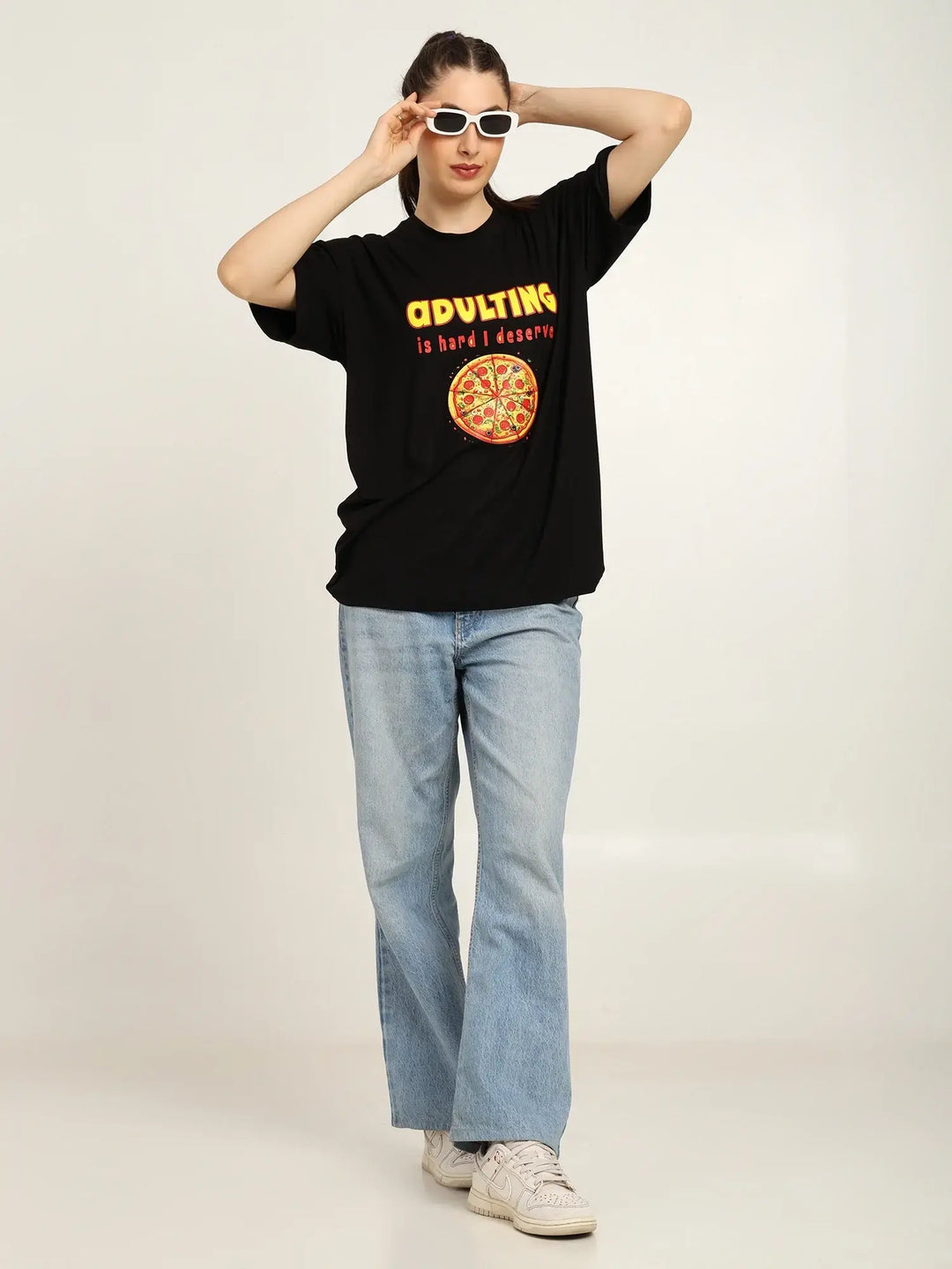 Women Black Oversized Bamboo T-Shirt – Soft, Breathable & Sustainable