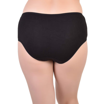 Bamboo Fabric Women's Hipster Panty | Peach and Black | Set of 2