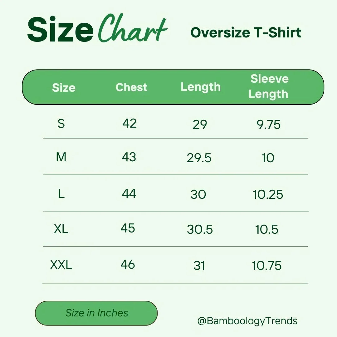 Men Oversized Bamboo T-Shirt – Soft, Breathable & Sustainable