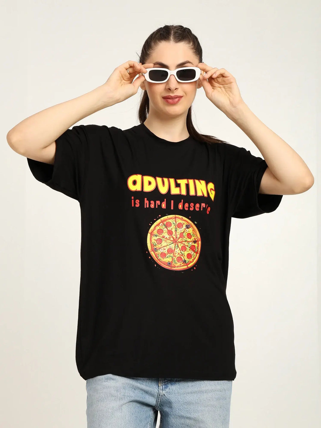 Women Black Oversized Bamboo T-Shirt – Soft, Breathable & Sustainable