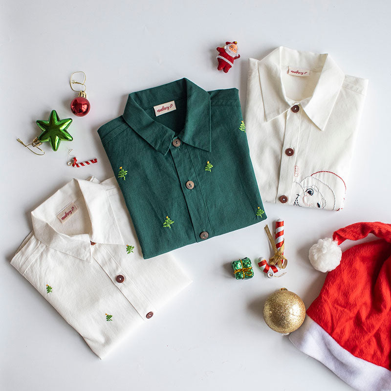 Santa Personalised Embroidered Formal Shirt