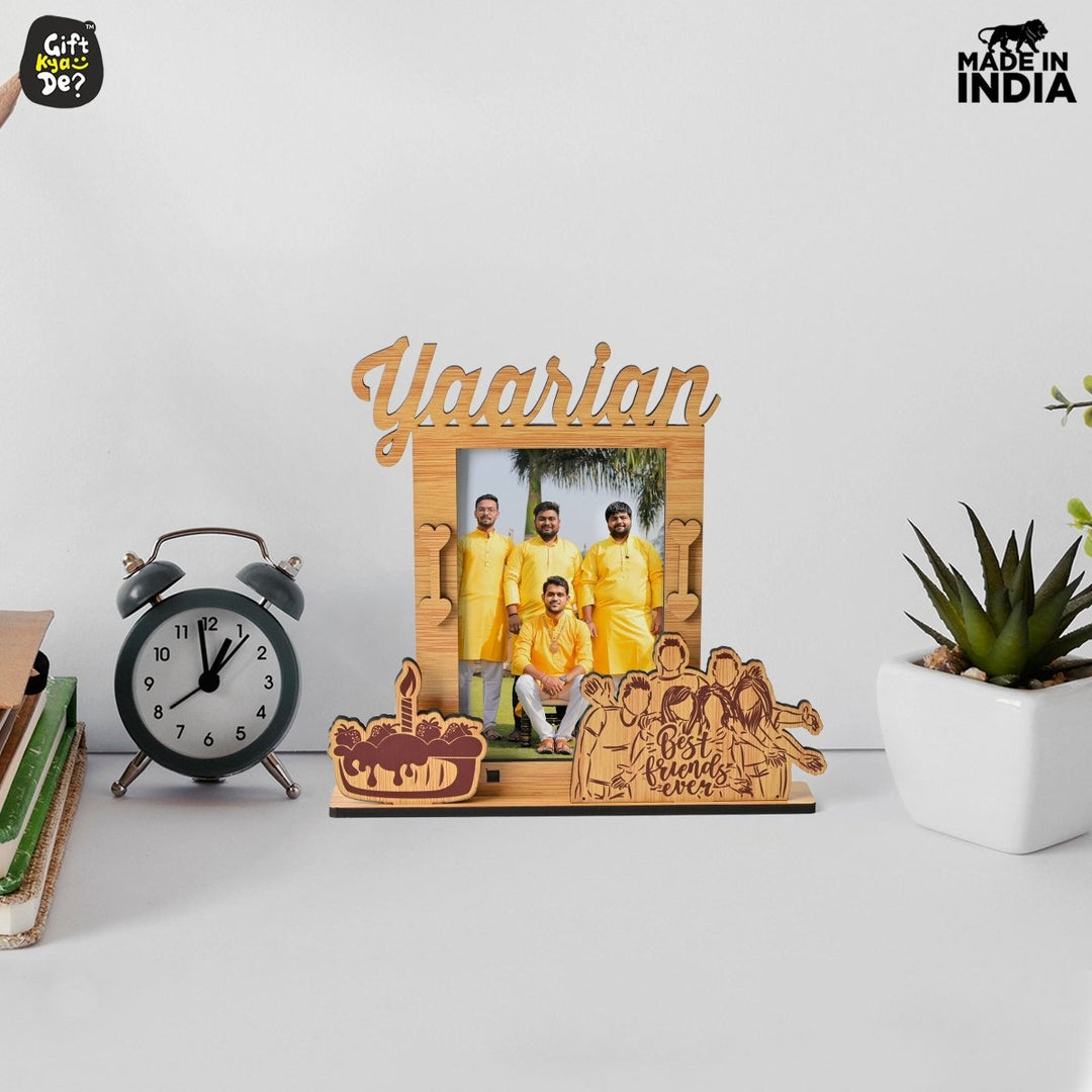 Gift Kya De Yaarian Photo Frame | Best Friends Ever Table/Desk Single Photo Frame (4" X 6")
