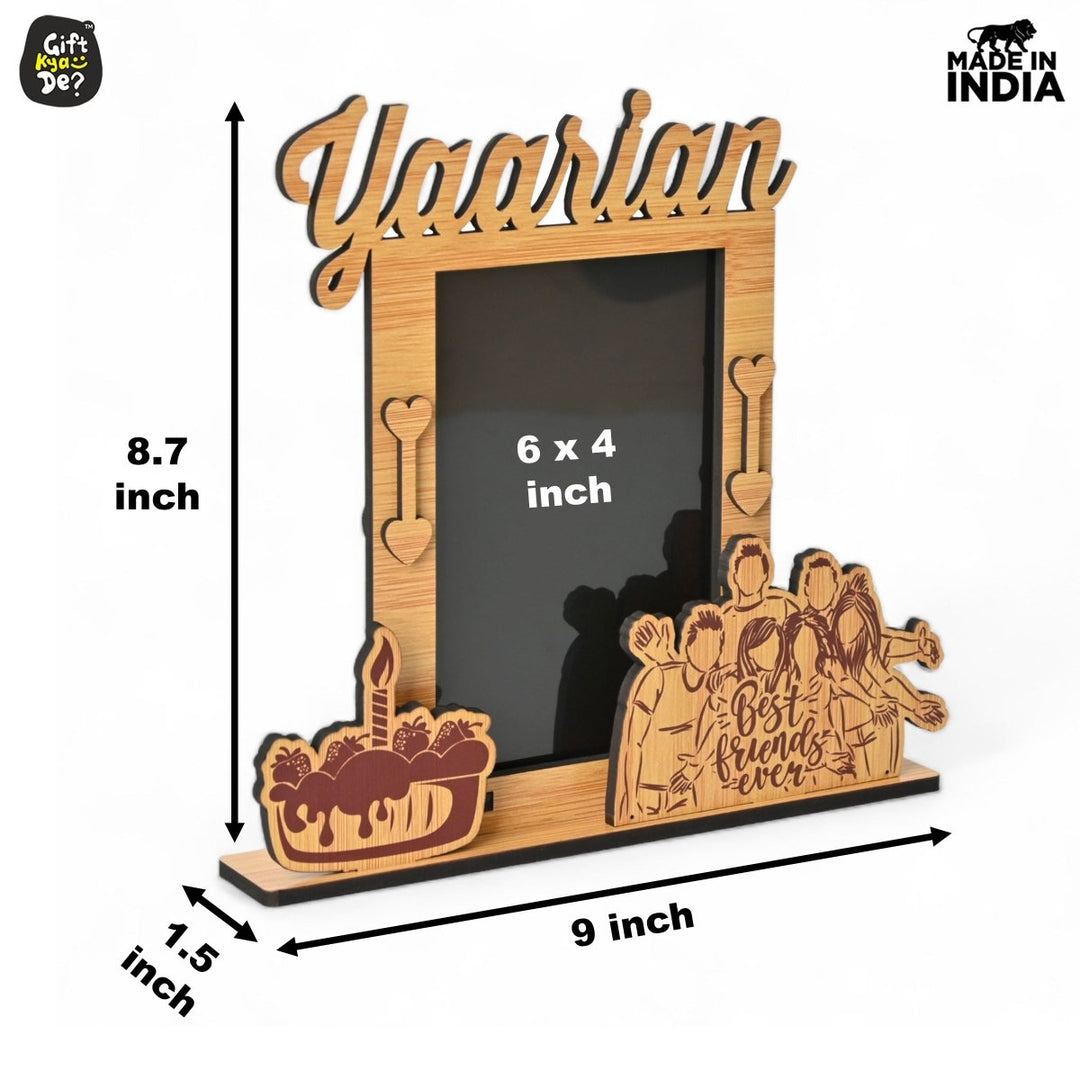 Gift Kya De Yaarian Photo Frame | Best Friends Ever Table/Desk Single Photo Frame (4" X 6")