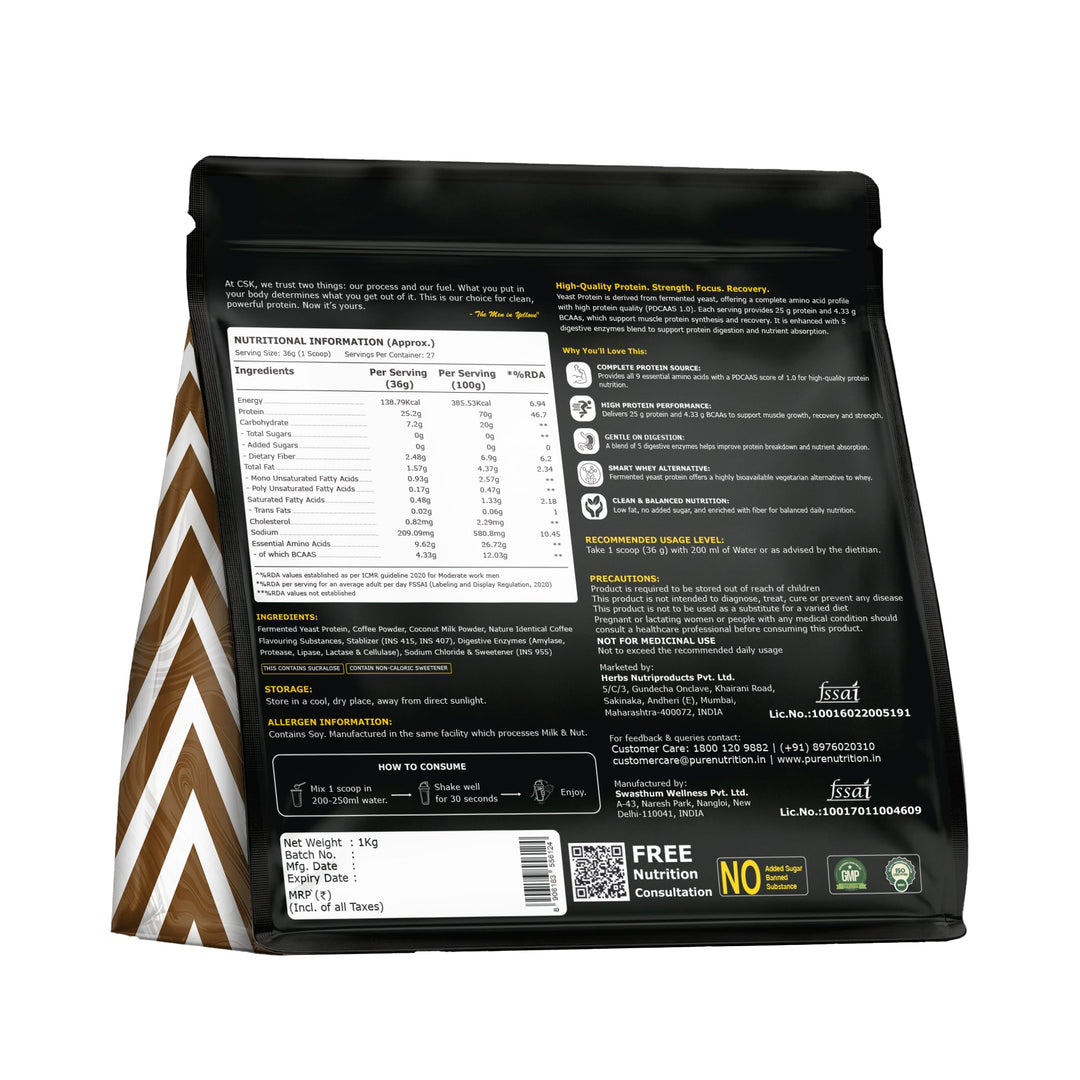 NXTShift Yeast Protein Powder 1kg Complete Plant-Based Amino Acids